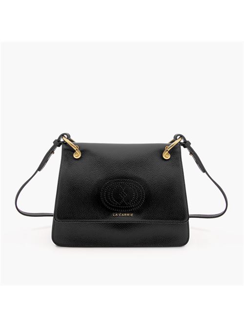 BORSA A SPALLA DRILLED BLACK LA CARRIE | 142P-BA-106 TBLY